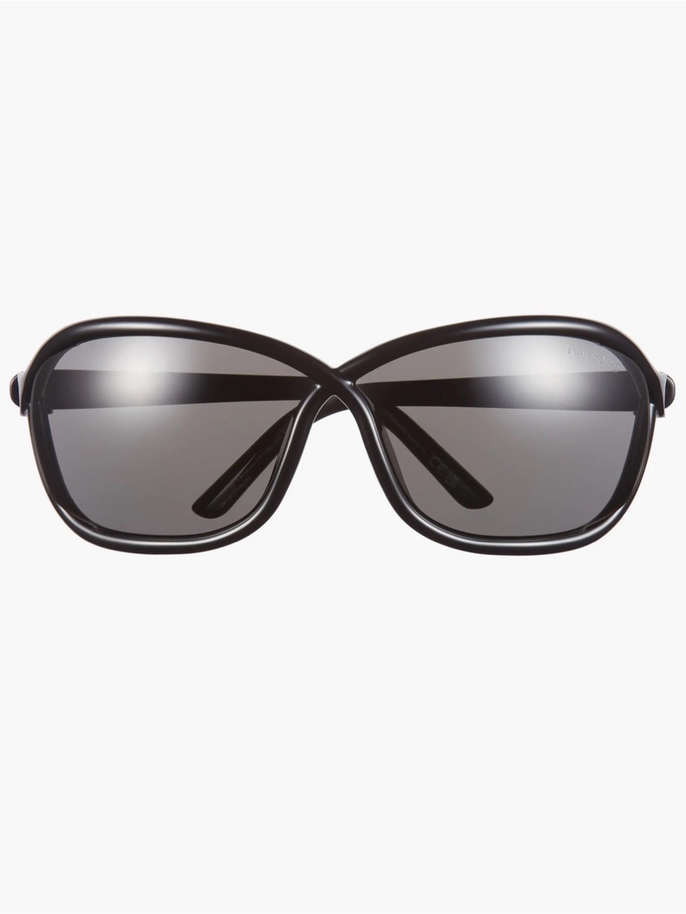 NWT Tom Ford Fernanda FT1069 Shiny Black Oversized Sunglasses